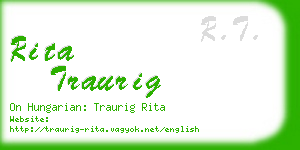 rita traurig business card